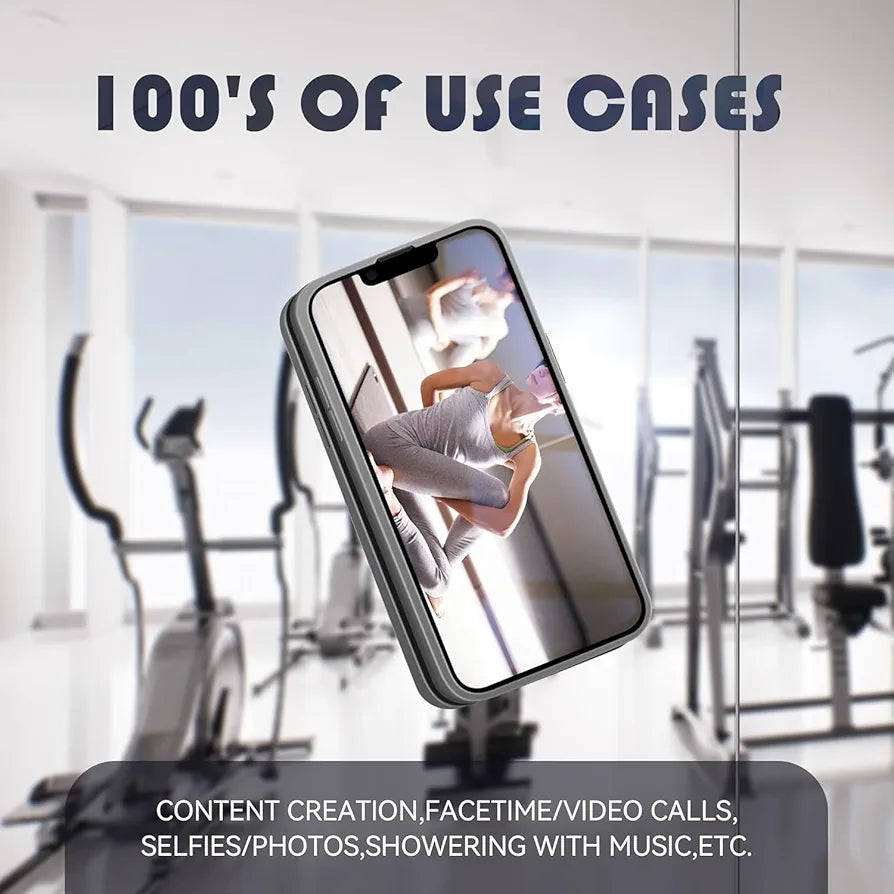 EDNITA Suction Phone Case, Phone Suction Sticker, Silicone Suction Phone Case for Hands-Free Mobile Accessory Holder Grip, Video Phone Accessory Compatible Mirror, Shower-Black 