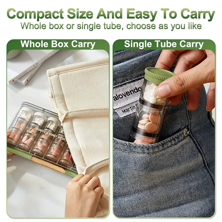 DMNYDM Pill Box 7 Days 21 Compartments, Weekly Pill Box Portable with Large Separate Compartments for Medicines, Vitamins, Fish Oil, Dietary Supplements etc. 