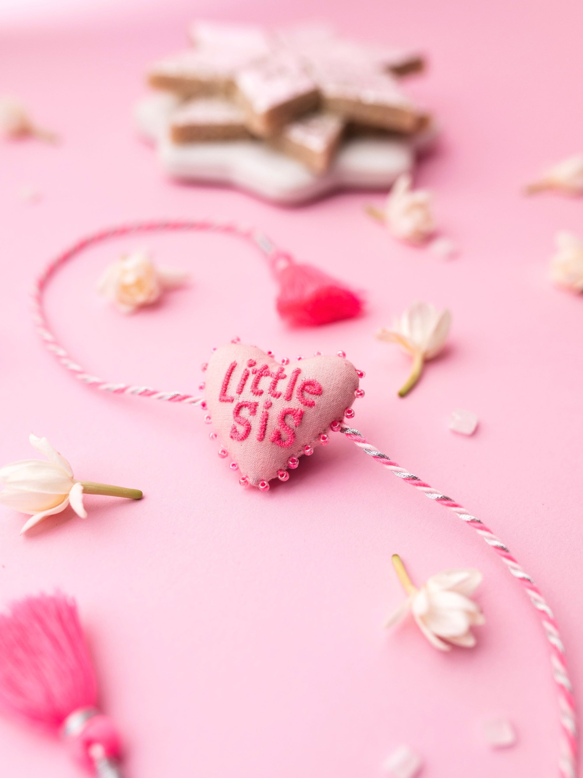 Little Sis 3D Heart Rakhi