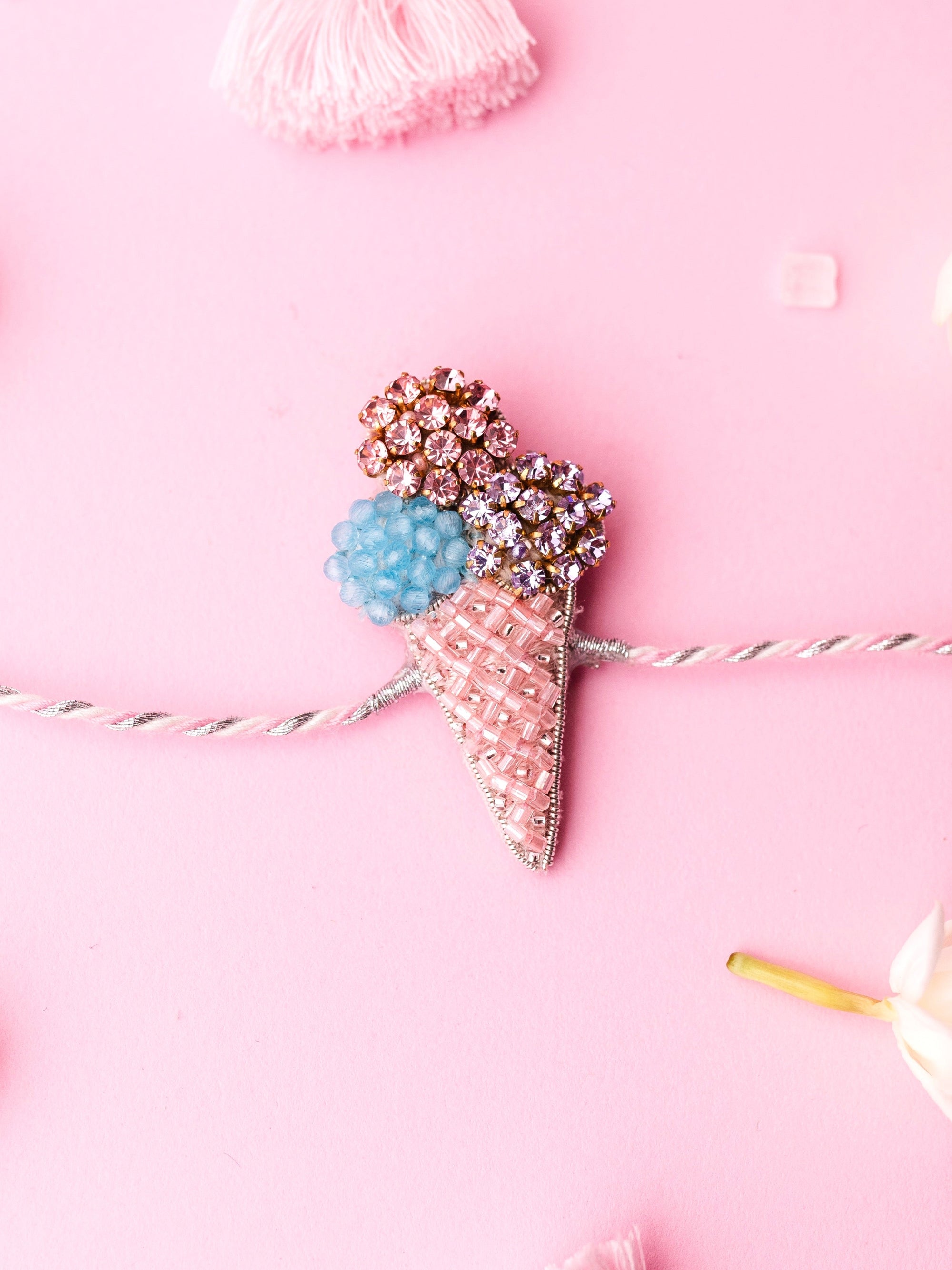 Ice Cream Rhinestone Kids Rakhi