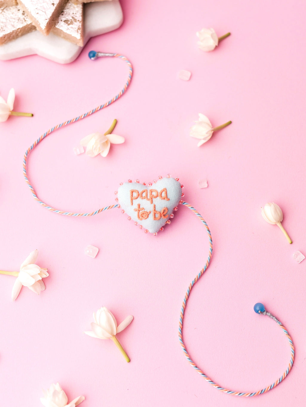 Papa To Be 3D Heart Rakhi