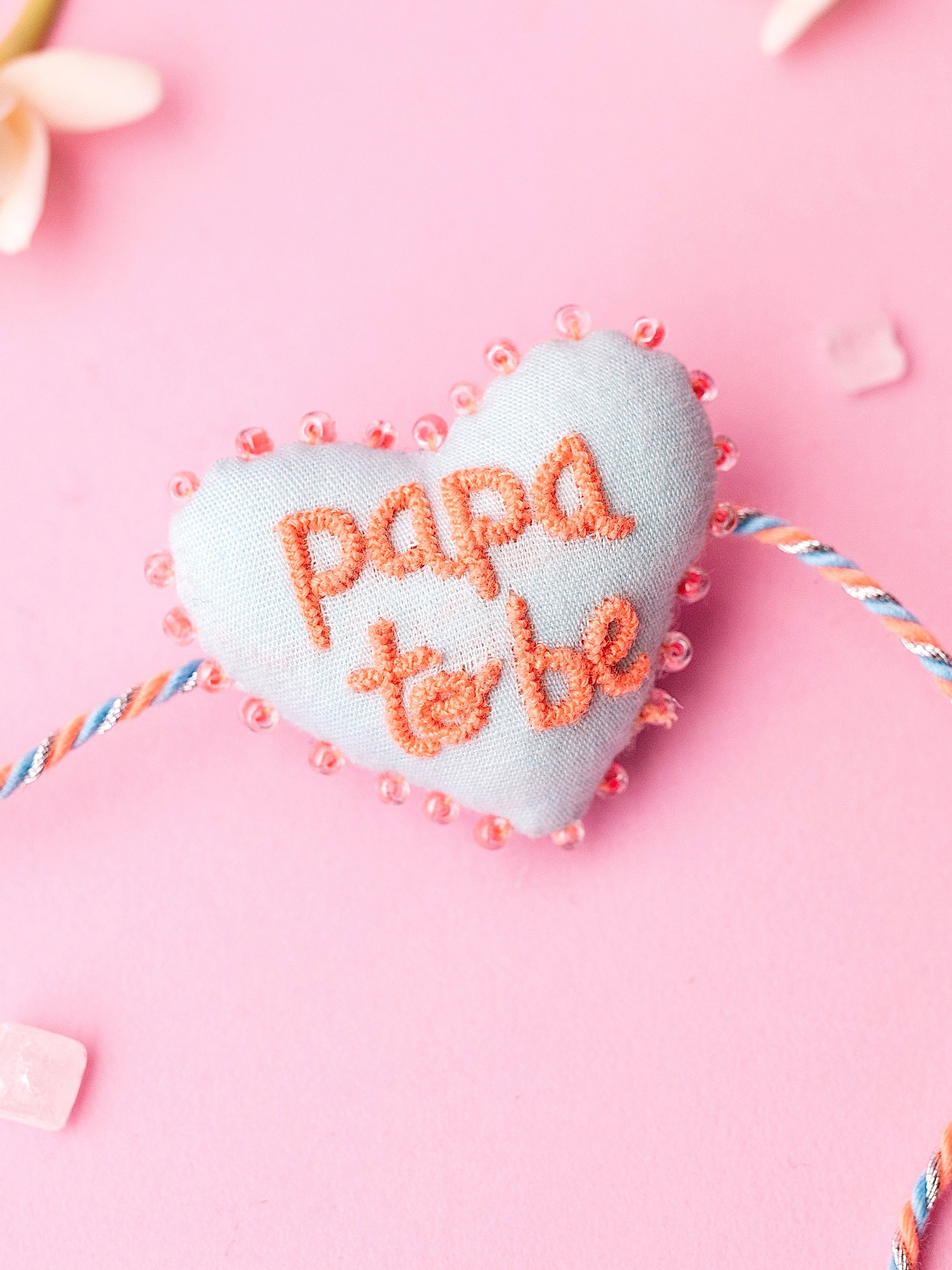 Papa To Be 3D Heart Rakhi