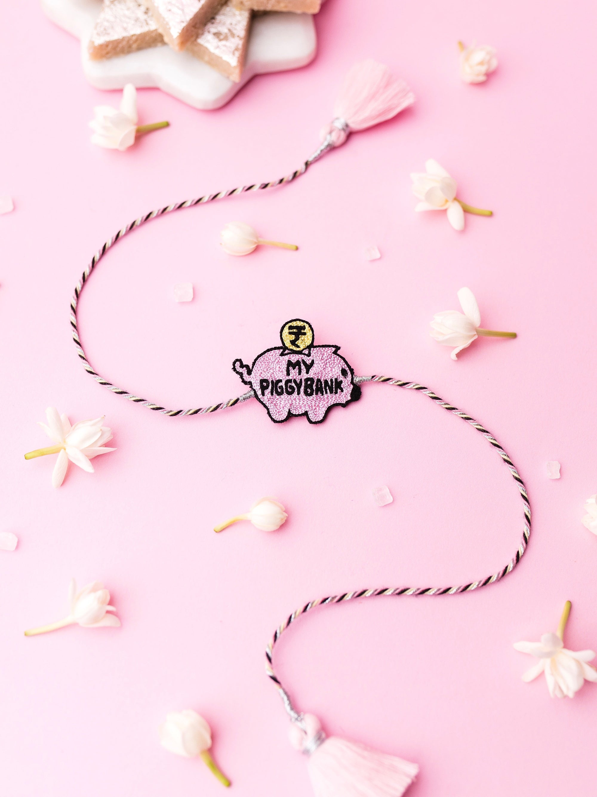 Piggy Bank Rakhi - Pink